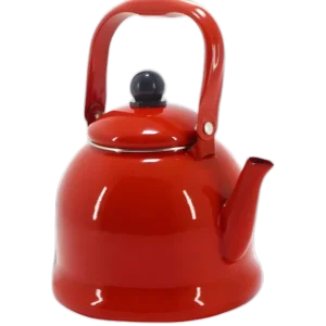 Chaleira de Cerâmica Vintage Revestida Vermelha – 1,7L