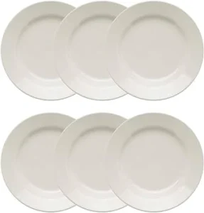 Conjunto C/ 6 Pratos Rasos Biona Branco Ø 24cm