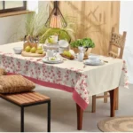 Toalha de Mesa Estampada Teka Varias Cores - 6 Lugares - Uvas