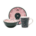 Conjunto de Lanche Oxford com Caneca - 3 Peças