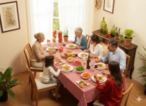 Toalha de Mesa Xadrez Italiana Teka Italianinha - 4 Lugares