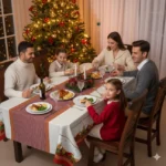 Toalha de Mesa de Natal Teka Natalino - 4 Lugares