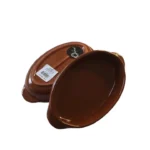 Jogo de 03 Travessas Cerâmica para Servir ou Forno de Barro - Oval 24,5cm 650ML