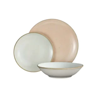 Aparelho de Jantar Lanche Oxford Aquarela Flat 12 Peças