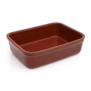 Jogo de 03 Travessas Cerâmica para Servir ou Forno de Barro - Retangular 29cm1,875L