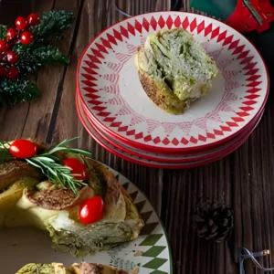 Jogo de 06 Pratos de Sobremesa Natalino Oxford 20CM