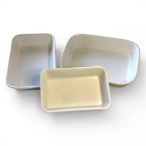 Jogo de 3 Travessas Refratárias Baker Oxford Para Servir ou Forno